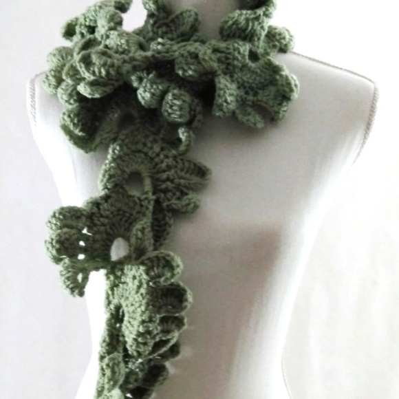 Handmade Accessories - Shell Scarf Lariat Wrap Crochet Handmade